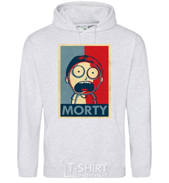 Men`s hoodie Morty's art sport-grey фото