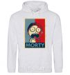 Men`s hoodie Morty's art sport-grey фото