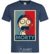 Men's T-Shirt Morty's art navy-blue фото