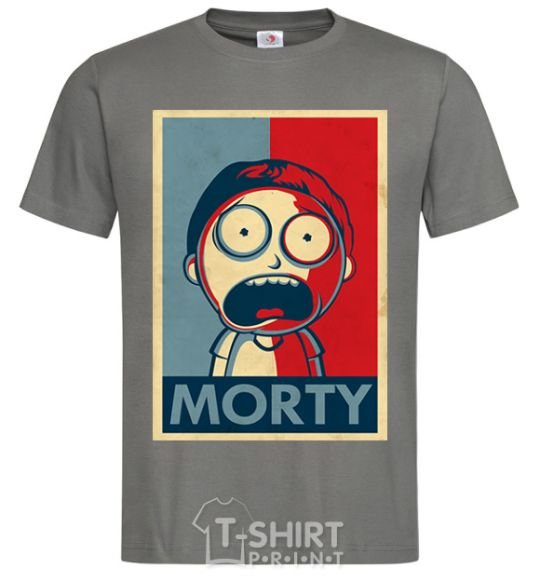 Men's T-Shirt Morty's art dark-grey фото