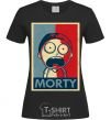 Women's T-shirt Morty's art black фото
