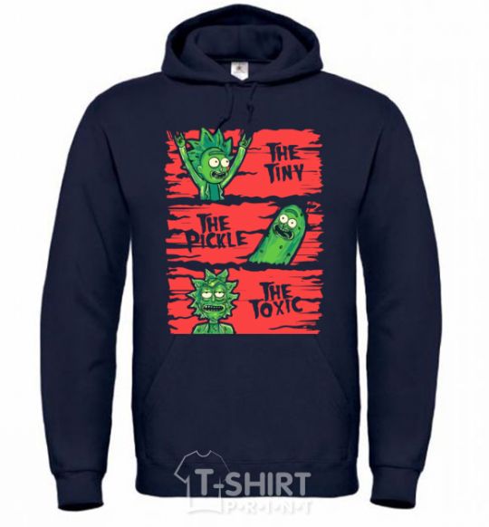 Men`s hoodie The tiny the pickle the toxic navy-blue фото