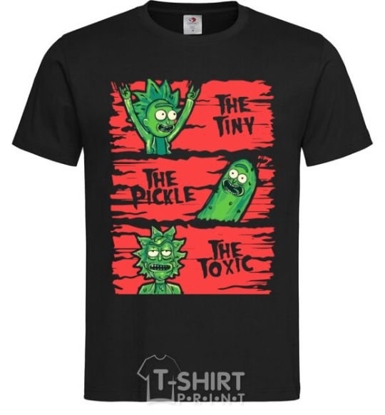Мужская футболка The tiny the pickle the toxic Черный фото