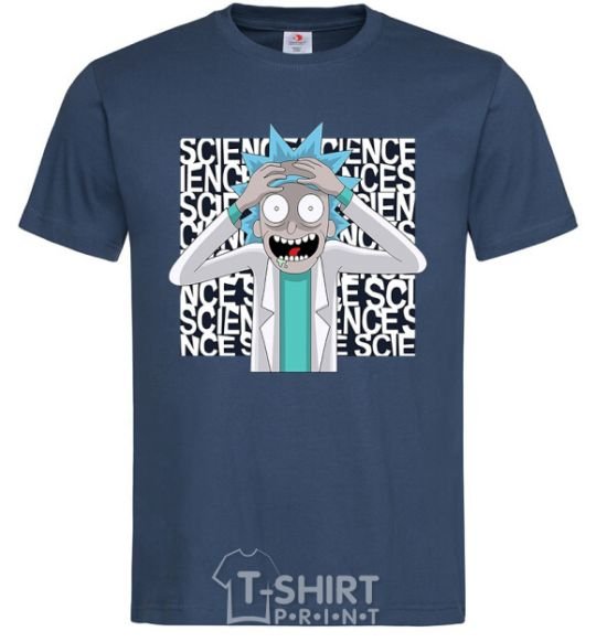 Men's T-Shirt Science Rick navy-blue фото