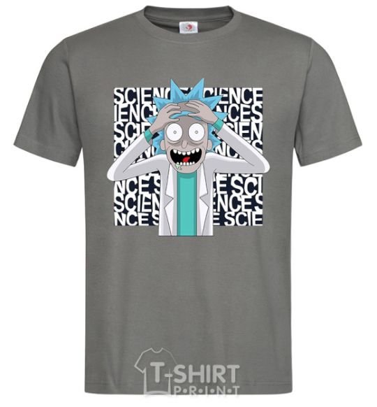 Men's T-Shirt Science Rick dark-grey фото