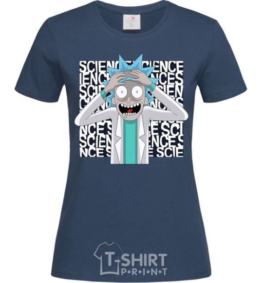Women's T-shirt Science Rick navy-blue фото