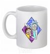 Ceramic mug Rick and Morty look White фото