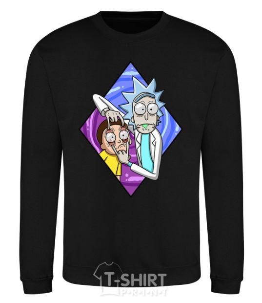 Sweatshirt Rick and Morty look black фото