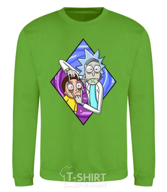 Sweatshirt Rick and Morty look orchid-green фото