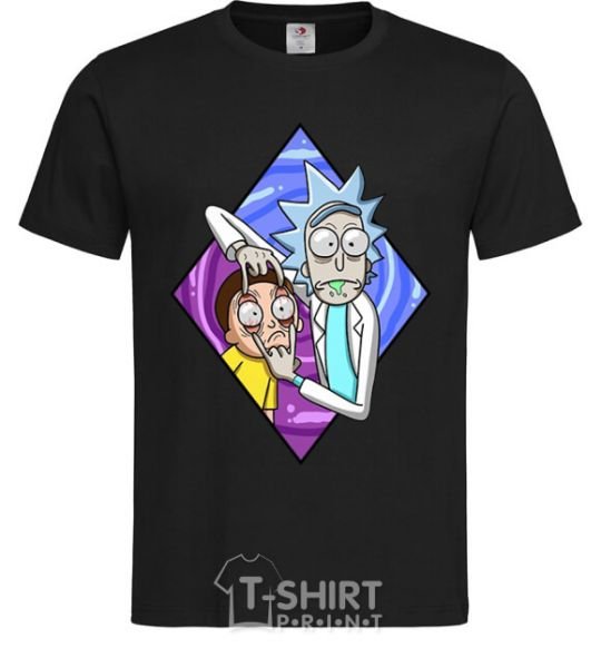 Men's T-Shirt Rick and Morty look black фото