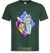 Men's T-Shirt Rick and Morty look bottle-green фото