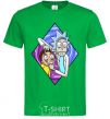Men's T-Shirt Rick and Morty look kelly-green фото