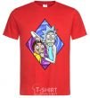 Men's T-Shirt Rick and Morty look red фото