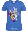 Women's T-shirt Rick and Morty look royal-blue фото