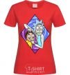 Women's T-shirt Rick and Morty look red фото