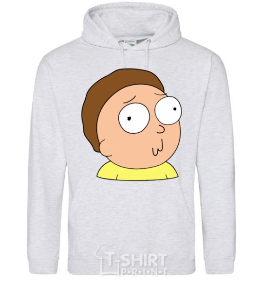 Мужская толстовка (худи) Morty Серый меланж фото