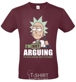 Men's T-Shirt I'm explaining why i'm right burgundy фото