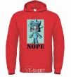 Men`s hoodie Rick bear bright-red фото