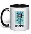 Mug with a colored handle Rick bear black фото