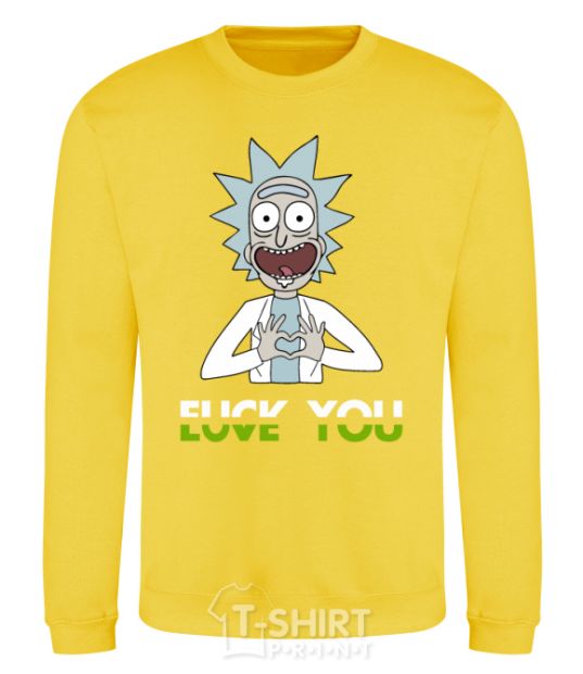 Sweatshirt Rick Love you yellow фото