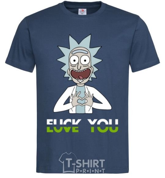 Мужская футболка Rick Love you Темно-синий фото