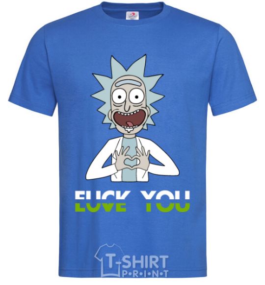 Мужская футболка Rick Love you Ярко-синий фото