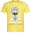 Мужская футболка Rick Love you Лимонный фото