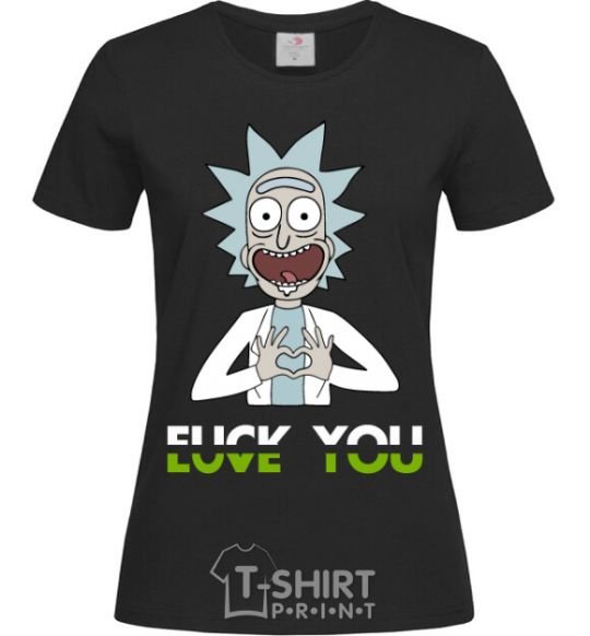 Женская футболка Rick Love you Черный фото