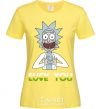 Женская футболка Rick Love you Лимонный фото