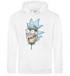 Men`s hoodie Rick melted down White фото