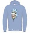 Men`s hoodie Rick melted down sky-blue фото