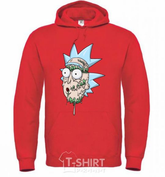 Men`s hoodie Rick melted down bright-red фото