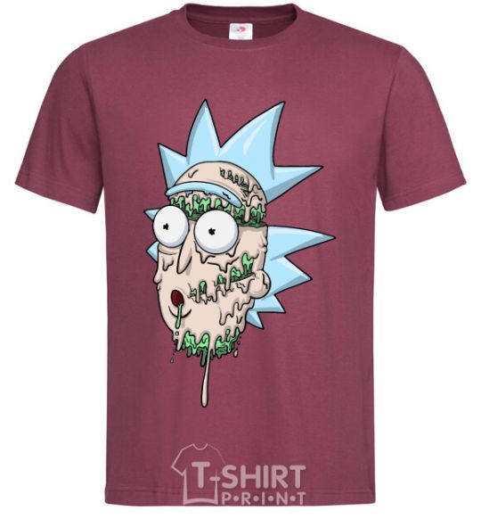 Men's T-Shirt Rick melted down burgundy фото