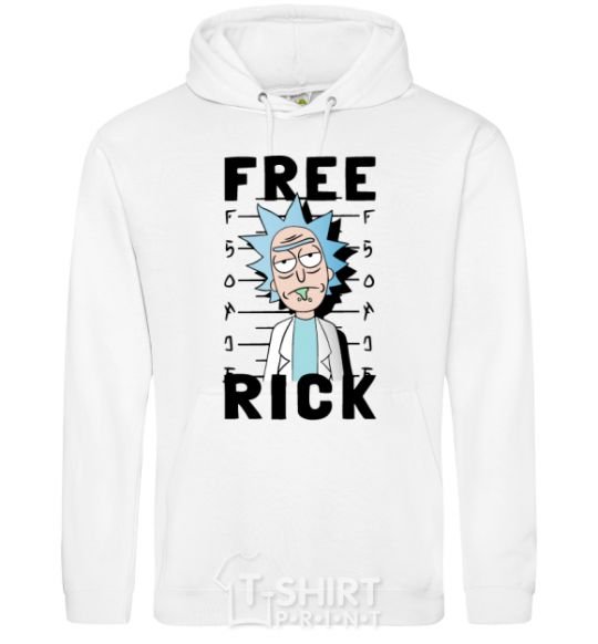 Мужская толстовка (худи) Free Rick Белый фото