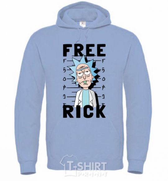 Мужская толстовка (худи) Free Rick Голубой фото