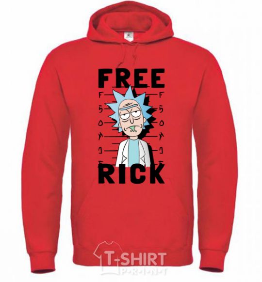 Мужская толстовка (худи) Free Rick Ярко-красный фото