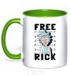 Mug with a colored handle Free Rick kelly-green фото