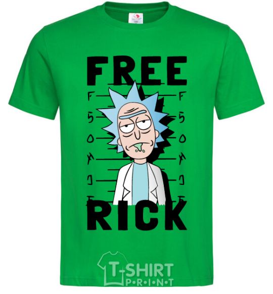 Men's T-Shirt Free Rick kelly-green фото