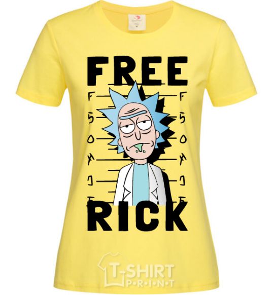 Женская футболка Free Rick Лимонный фото
