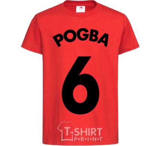 Kids T-shirt Pogba 6 red фото