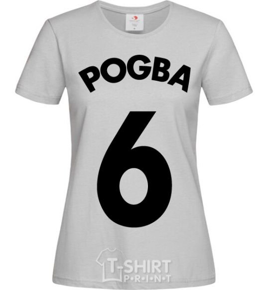 Women's T-shirt Pogba 6 grey фото