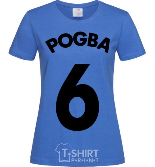 Women's T-shirt Pogba 6 royal-blue фото