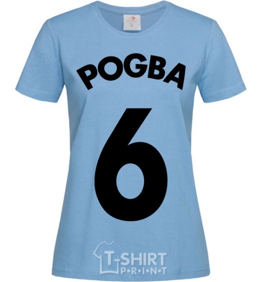 Women's T-shirt Pogba 6 sky-blue фото