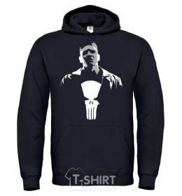 Men`s hoodie Punisher white and gray black фото