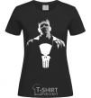 Women's T-shirt Punisher white and gray black фото