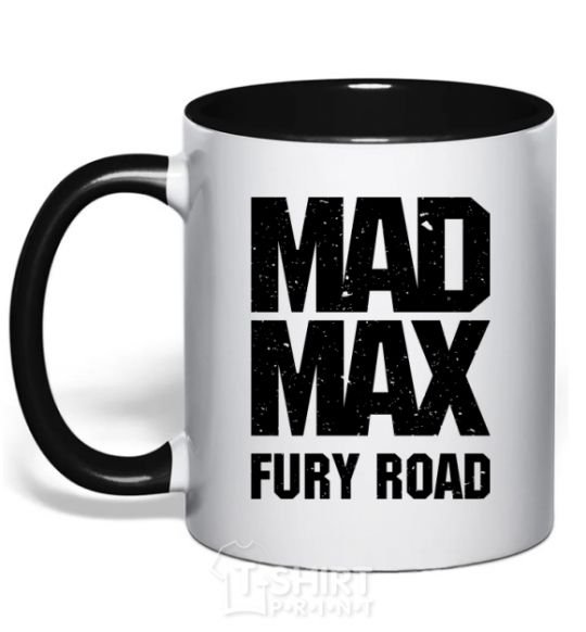 Mug with a colored handle Mad Max fury road black фото