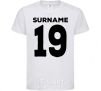 Kids T-shirt Surname 19 black White фото