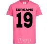 Kids T-shirt Surname 19 black heliconia фото