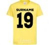 Kids T-shirt Surname 19 black cornsilk фото