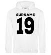 Men`s hoodie Surname 19 black White фото